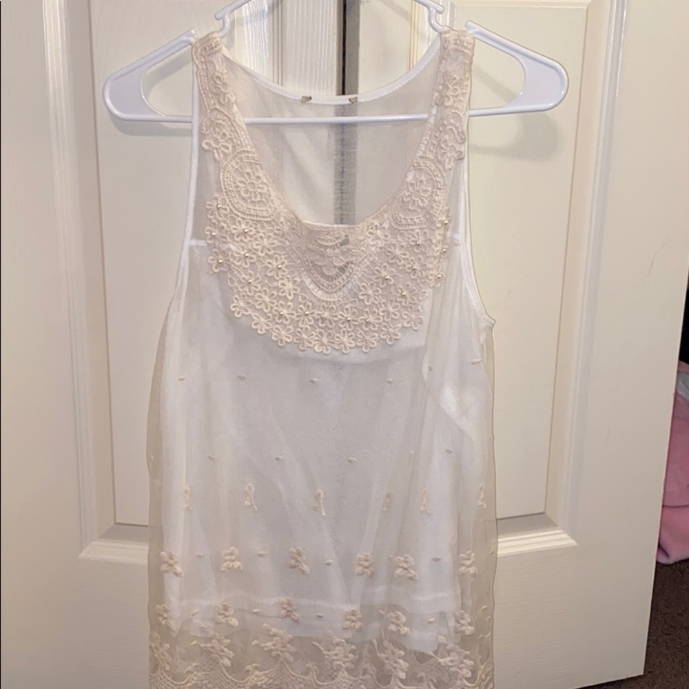 Lace/mesh top